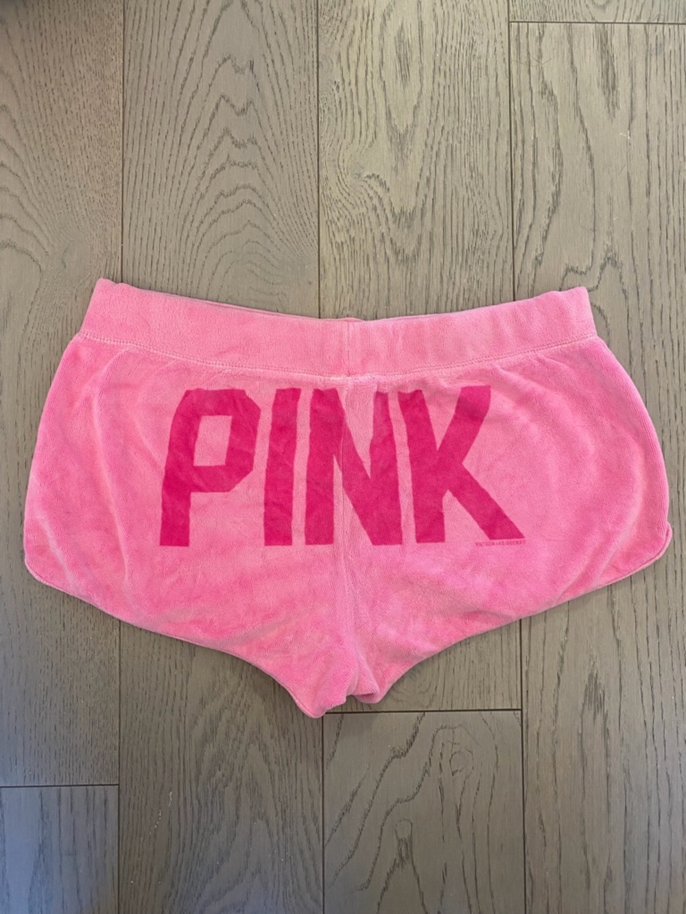 PINK Victoria's Secret Y2K Bright Pink Terry Cloth Lounge Shorts